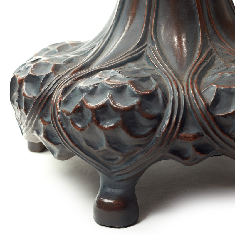 Lampe de table en vitrail de style Tiffany 35,5 po H Bush