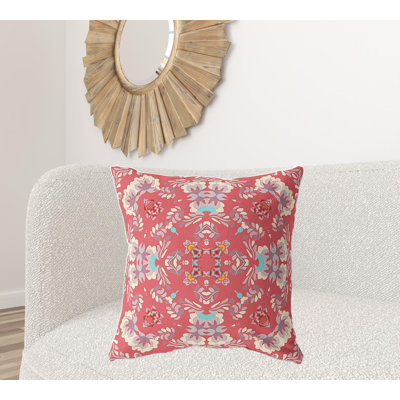 Coussin décoratif 26 po x 26 po Broadcloth Floral