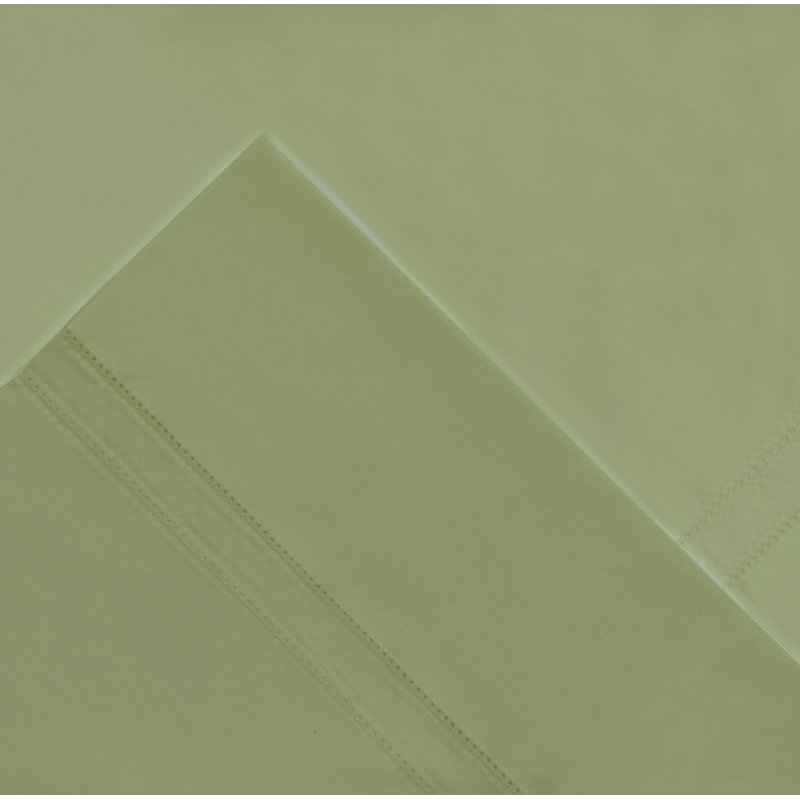  620 Thread Count Long Staple Cotton Pillow Case, King, Moss