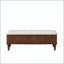 Banc de rangement en bois d'hévéa 50,8 po avec siège en lin-1734538667