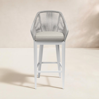 Renfri 29" Patio Bar Stool with Cushion by Joss & Main