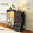 49" Dresser with Hanging Rack & LED Lights, 6-Drawer Closet Organizer with Charging Station-1881731817