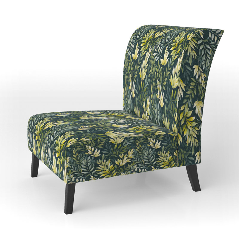 Fauteuil de chambre Natures Harmony Botanical Plants - Chaise rembourrée bohémienne et éclectique
