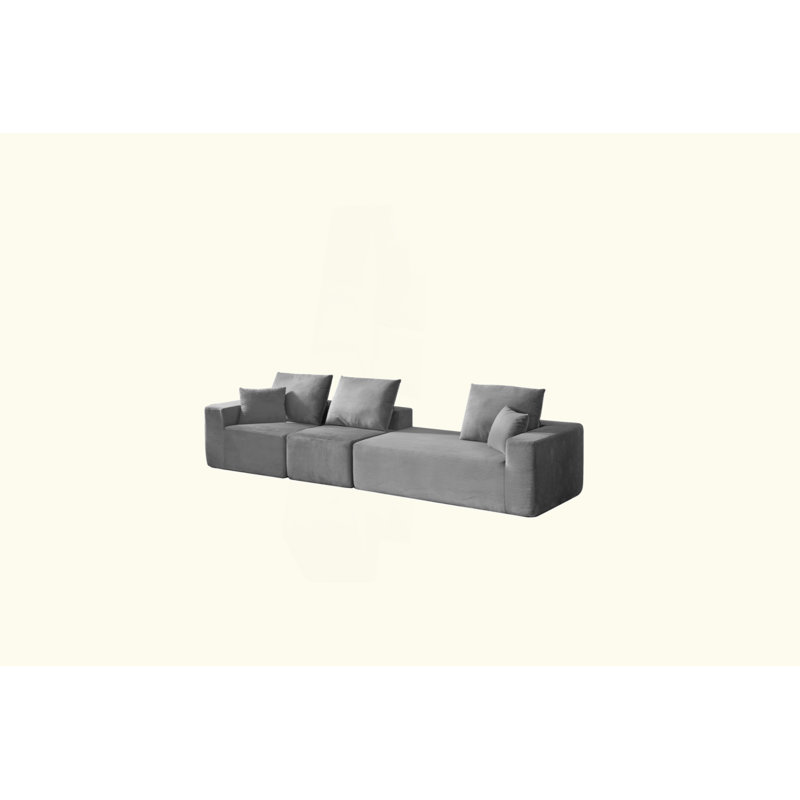Canapé modulaire modulaire avec méridienne, canapé-lit en forme de L moderne avec assise profonde, canapé modulaire pour le salon, la chambre à coucher, le bureau, aucun assemblage requis