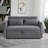 Velvet Sofa Bed with Two Pillows and Adjustable Backrest-255541184