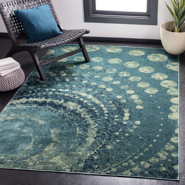 Thursa Vintage Performance Abstract Rug