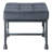 Rectangle Tufted Upholstered Fabric+Metal Ottoman