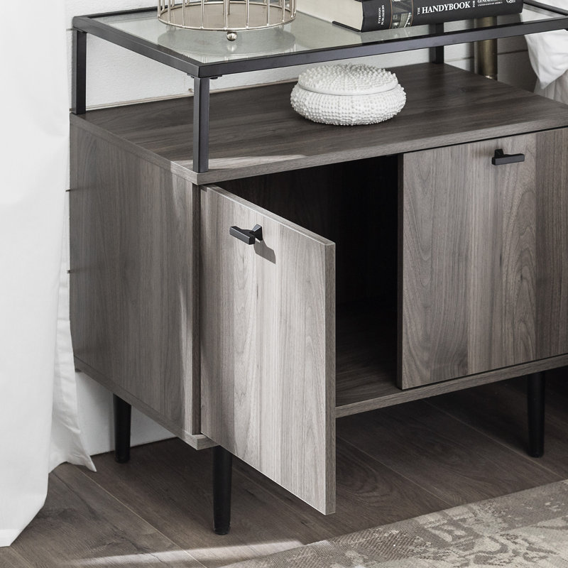 Table de chevet Drexil, Gris ardoise