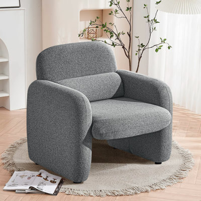 Chaise d'appoint rembourrée en chenille Morden