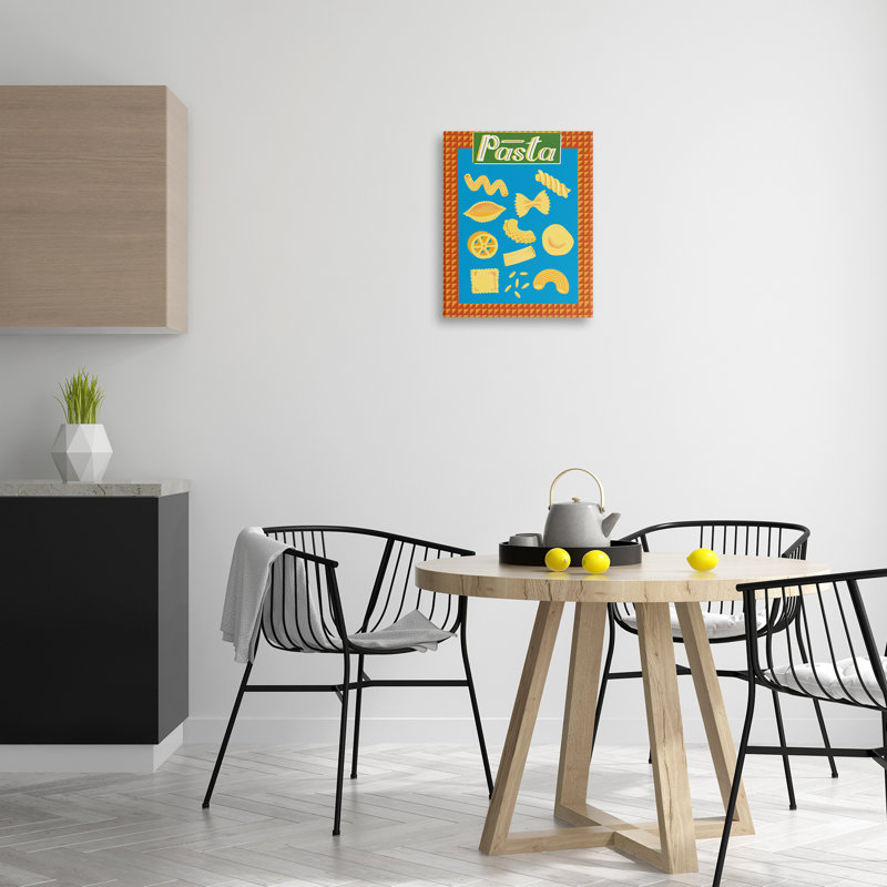  Vintage Pasta Types Canvas Wall Art by Jo Reid, 20" H x 16" W