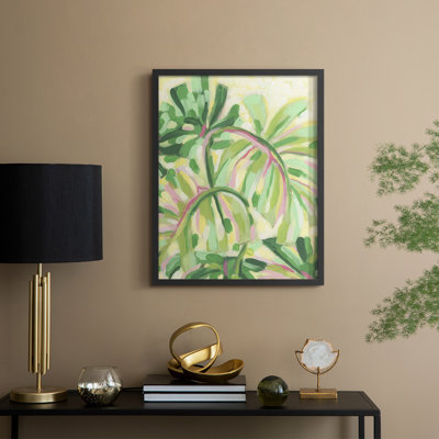 Expressive Palms I Framed Print - Solid Wood