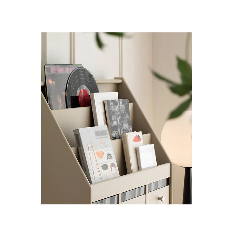 Italian Minimalist Bookcase, Griege