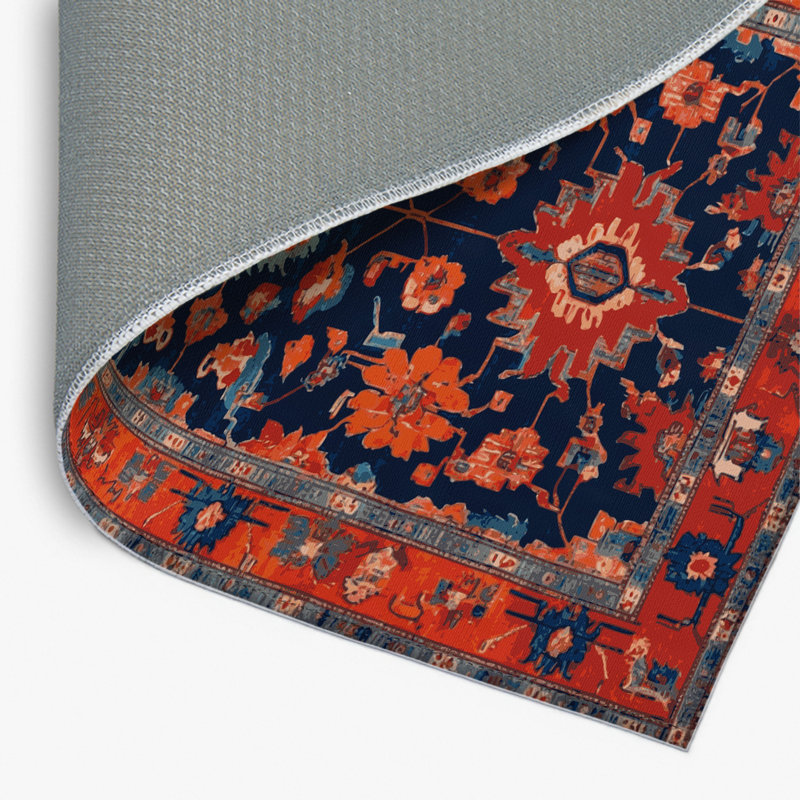 Tabriz Purple Indoor and Outdoor Area Rug, Rectangle 2' x 3'