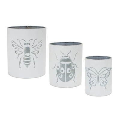 Alianah 3-Piece Insect Iron Pot Planter