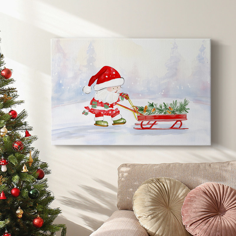 Christmas Holiday Arts - Toile tendue avec châssis, H 12 po x l 18 po