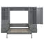 Grand lit escamotable mural avec garde-robe, tiroirs et tablettes - Grand lit escamotable pliable, gris-1392895812