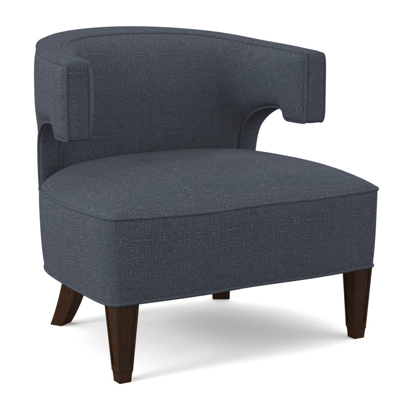 Laurel Barrel Chair, American Walnut, Elise Linen