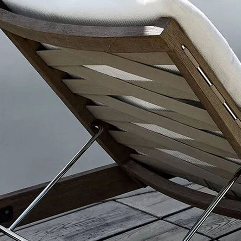 Fauteuil inclinable pour l'extérieur, Brun