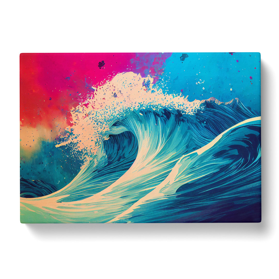 Paint Splash Ocean Wave Vol.2 Abstract - Wrapped Canvas