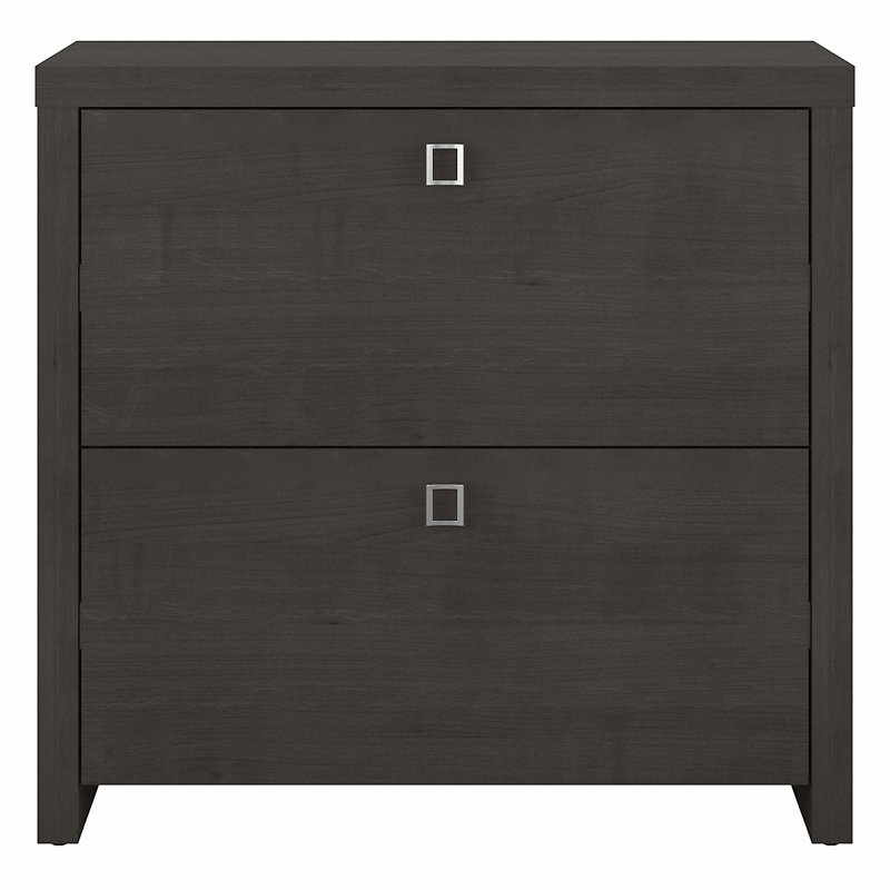 Echo 2 -Drawer File Cabinet, Charcoal Maple