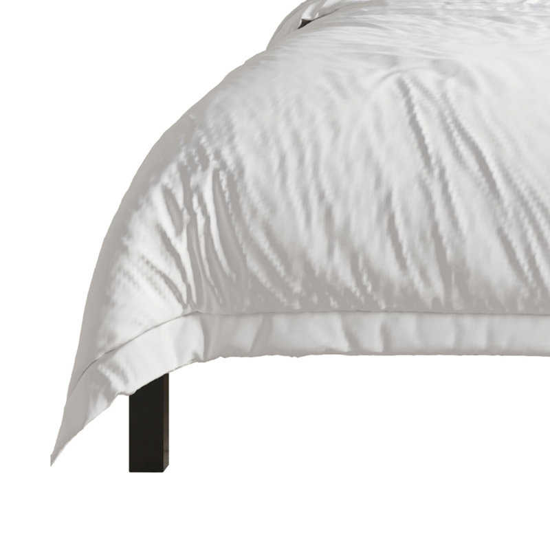 Lit plateforme tapissier Dshawn, Double, Gris clair