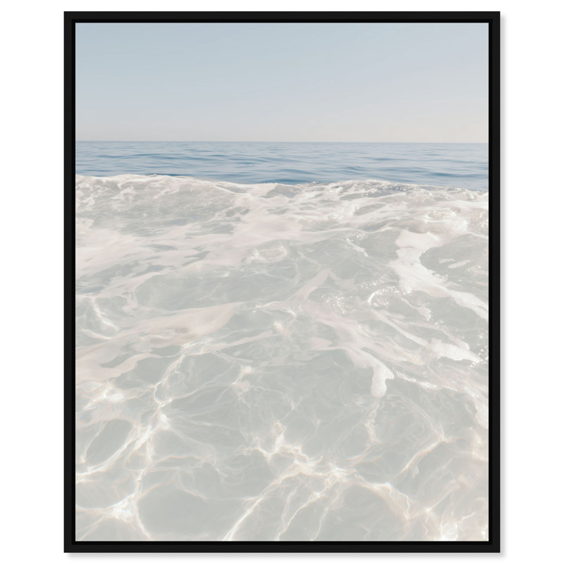Porcelain Waves Canvas Landscape & Nature Print by Oliver Gal, Black Frame, 16 x 20, 21"H x 25"W, Black Floater Frame
