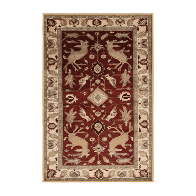 Machine Washable Persian Brown Area Rug