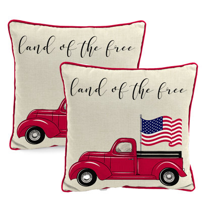18" x 18" Outdoor Throw Pillow with Welt