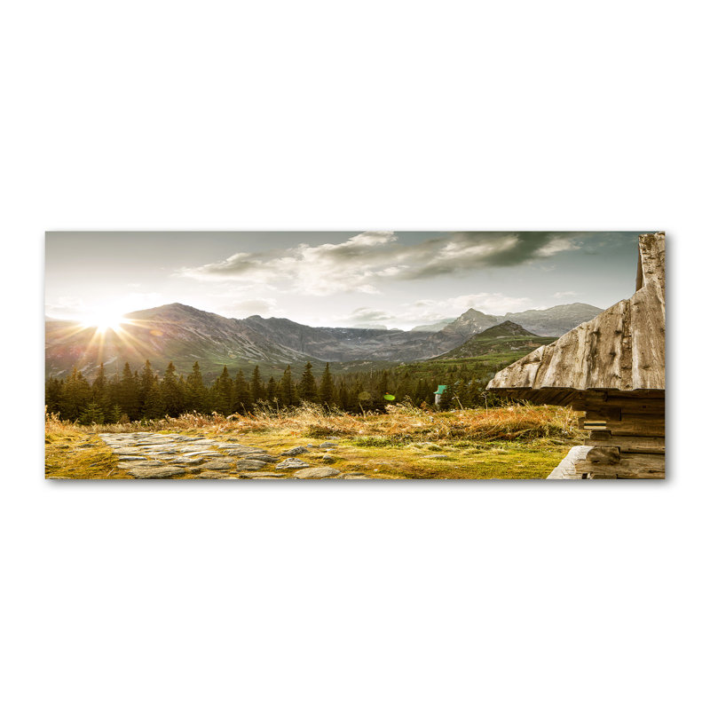 House In The Mountains - Wrapped Canvas Print