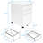 Mount-It! Three Drawer Cabinet for Under Desk with Wheels with Lock for Files, and Materials, White