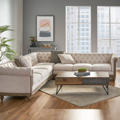 Lamere 105" Wide Symmetrical Corner Sectional by Darby Home Co
