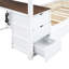 Twin-Over-Twin Bunk Bed With Twin Size Trundle, Storage And Desk, White+Walnut
