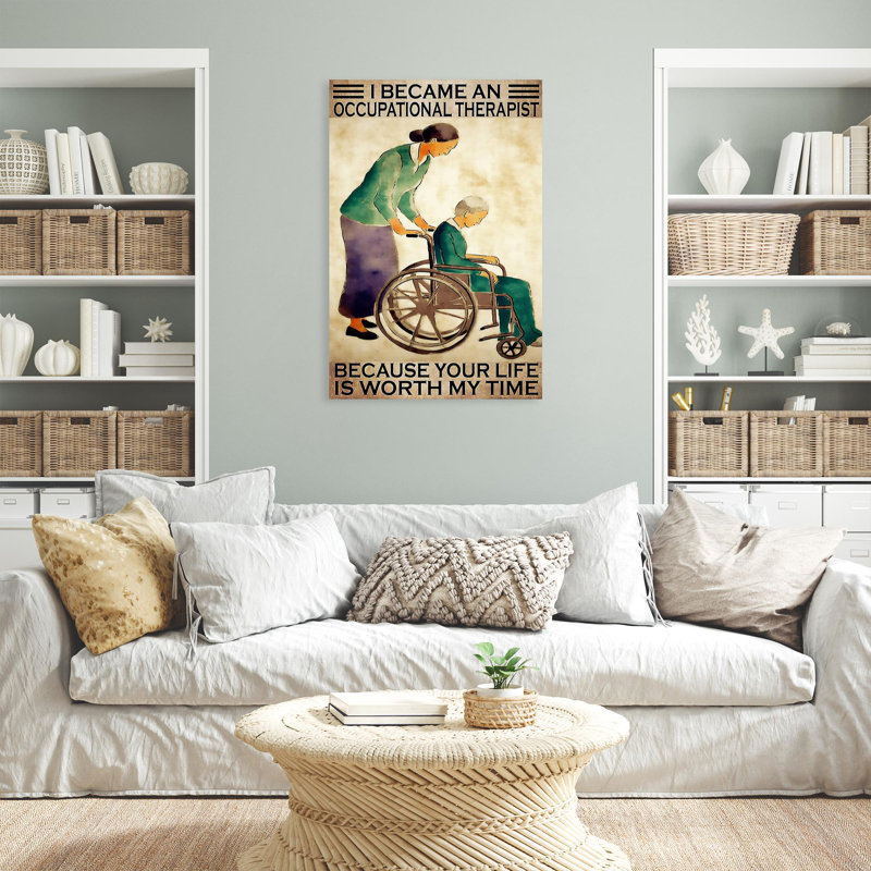 «I Became An Occupational Therapist On», impression sur toile, H 14 po x l 11 po x P 1,25 po
