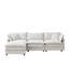 Canapé modulaire de 105 po en tissu de chenille rembourré de 105 po, canapé modulaire 3 places avec repose-pieds en L-65534073