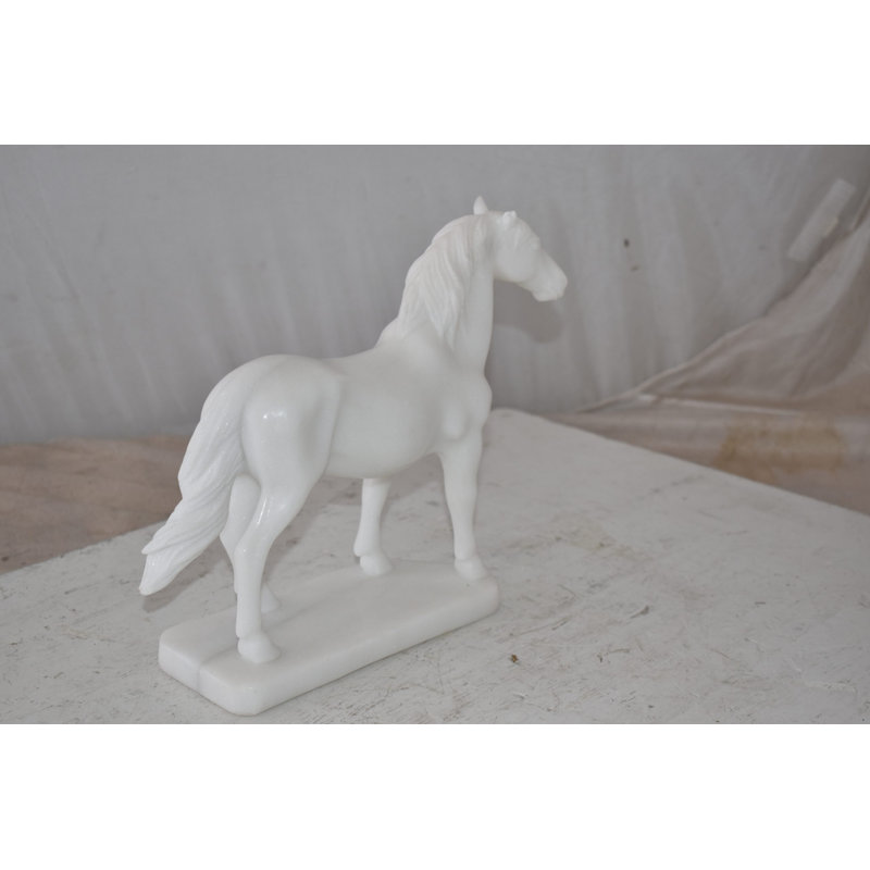 White Ceramic Standing Horse Figurine 11" x 5" x 9"