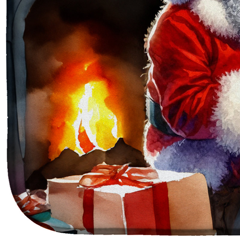 Tapis de vaisselle Norfolk Terrier and Santa Claus