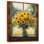 Tournesol Lignite et bouquet de pivoines à la grange I - art mural tournesols pour le salon