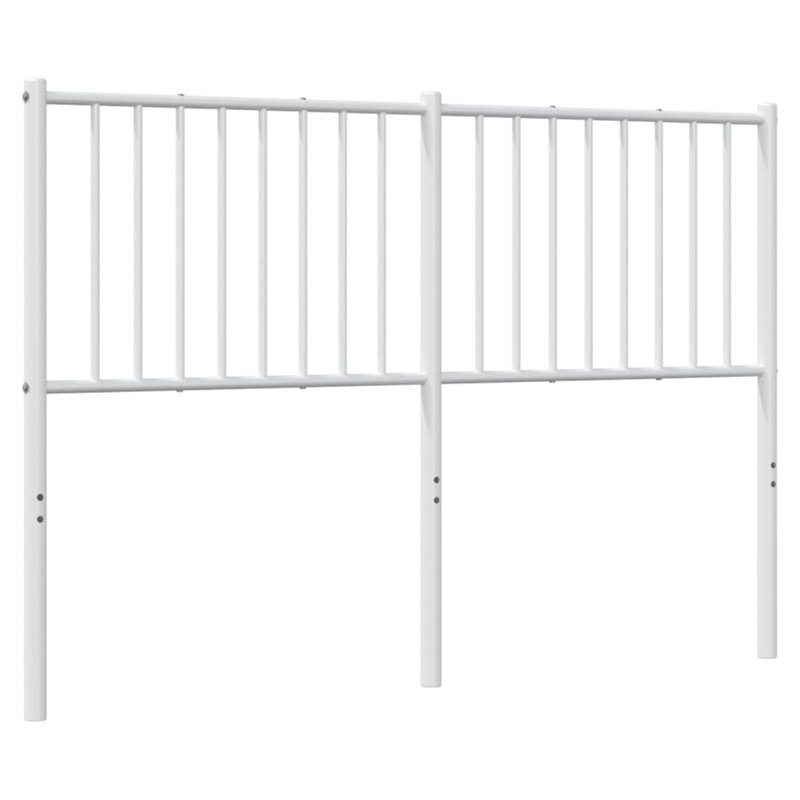 Demarrio vidaXL Durable Metal Headboard, Modern Style, Full, White