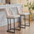 Set Of 2,Modern Upholstered Bar Stool With Button-Tufted Backrest, Counter Height Chair With Sturdy Metal Frame, Comfortable Padded Seat For Kitchen, Bar, Or Dining Room-280634354