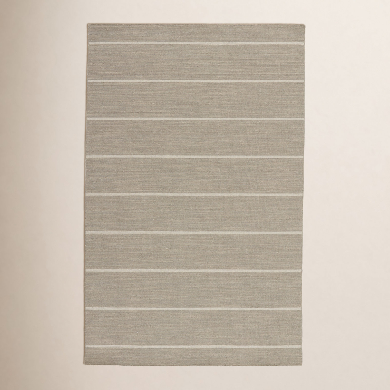 Creekmont Brown Light Gray Hand-Woven Wool Rug, Rectangle 8' x 10'