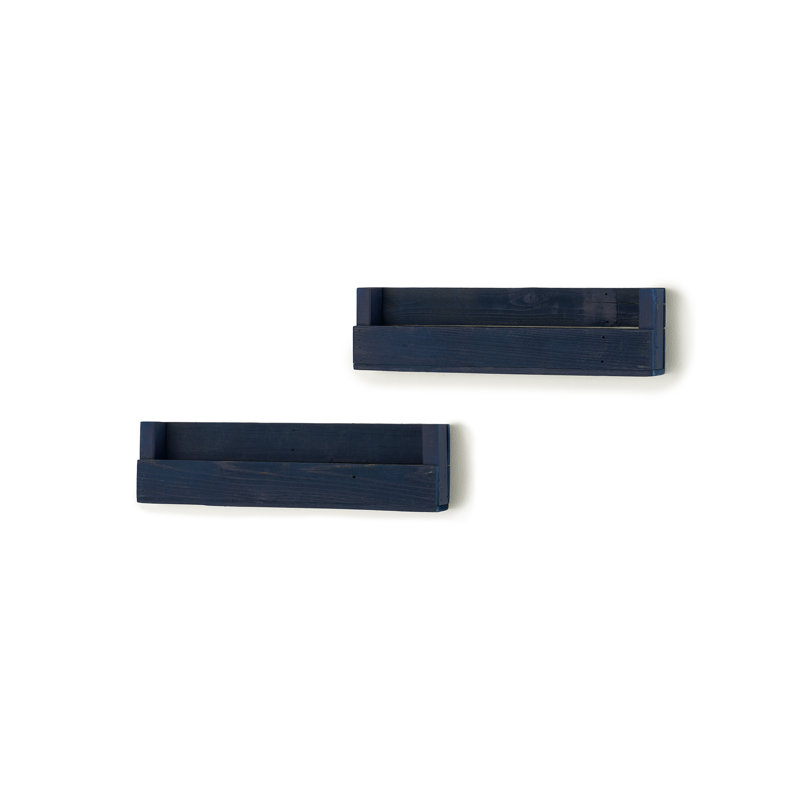 8" H x 28" W Chip Resistant Floating Shelf, Navy