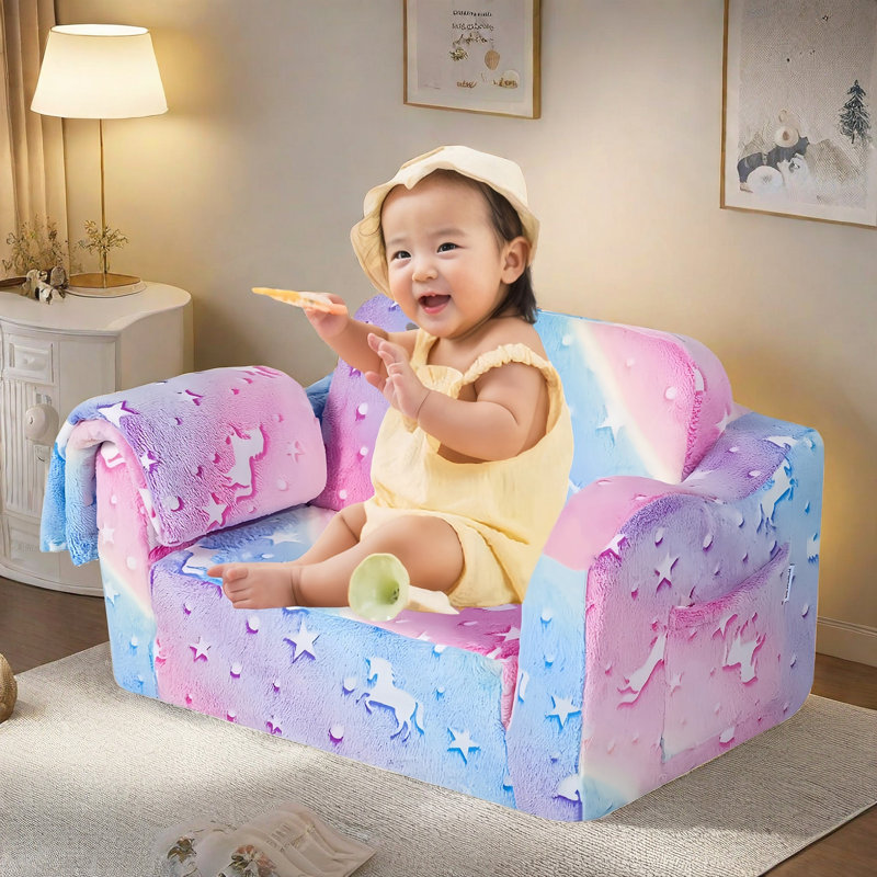 Canapé modulaire à compression pour enfants, canapé convertible convertible en méridienne, canapé-lit 2 en 1 pour enfants