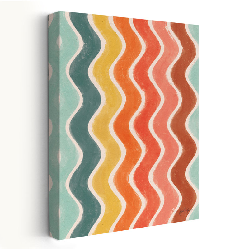 Fresh Baked Pattern II - Blue Brown Green Orange Art, 48" H x 32" W