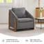 Fauteuil en tissu d'ameublement Chenille