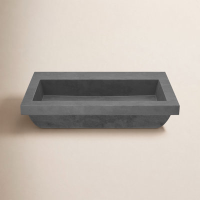 Trough Handmade Rectangular Drop-In Bathroom Sink