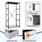 4 Drawer Dresser for Bedroom, Narrow Chest of Drawers, Wooden Top and Study Iron Frame 18"x37.5"-(WxH)