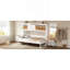 Lit escamotable simple avec station de charge et tiroir, blanc-182150161