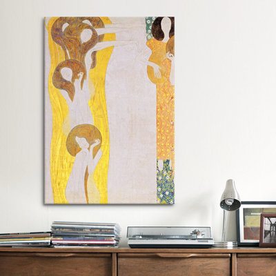 « die künste » par gustav klimt,, reproduction d’art sur toile