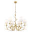 Lustre 6 lumières feuille d'or Parra-123222959
