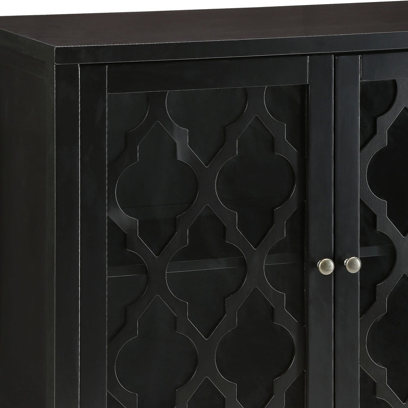Black Finish Console Cabinet